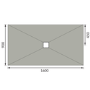 1600x900mm Wet Room Tile-Ready Shower Tray Former 30mm with Square Centre Drain – Live Your Colour
