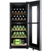 Haier WS46GDBE 46 Bottle Dual Zone Wine Cooler - Black Glass Door