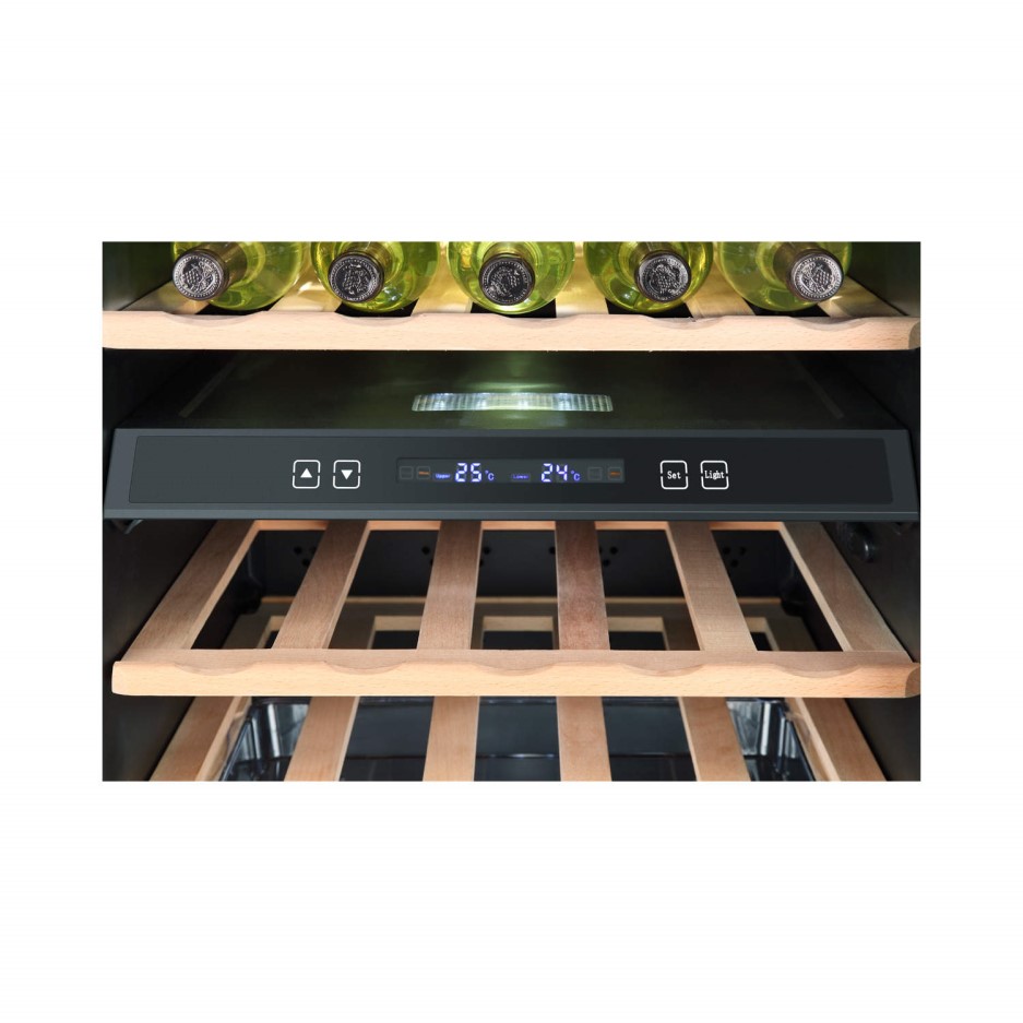 Haier WS49GDB 49 Bottle Dual Zone Wine Cooler Black Appliances Direct