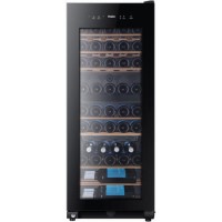 GRADE A1 - Haier WS53GDA 53 Bottle Dual Zone Wine Cooler - Black
