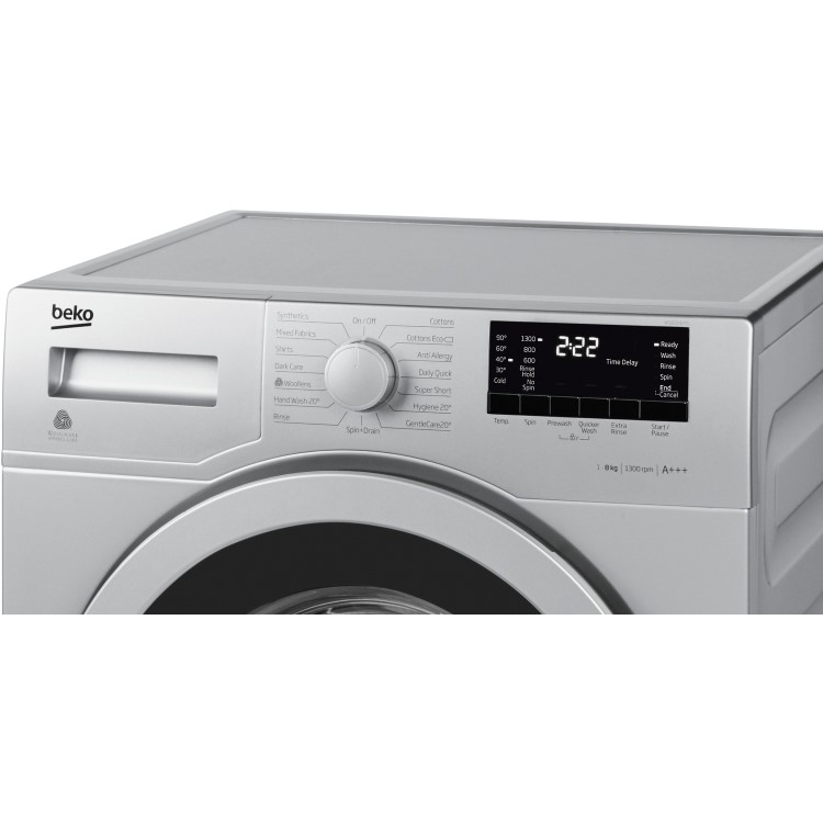 GRADE A2 - Beko WS832425S 8kg 1300rpm Freestanding Washing Machine - Silver
