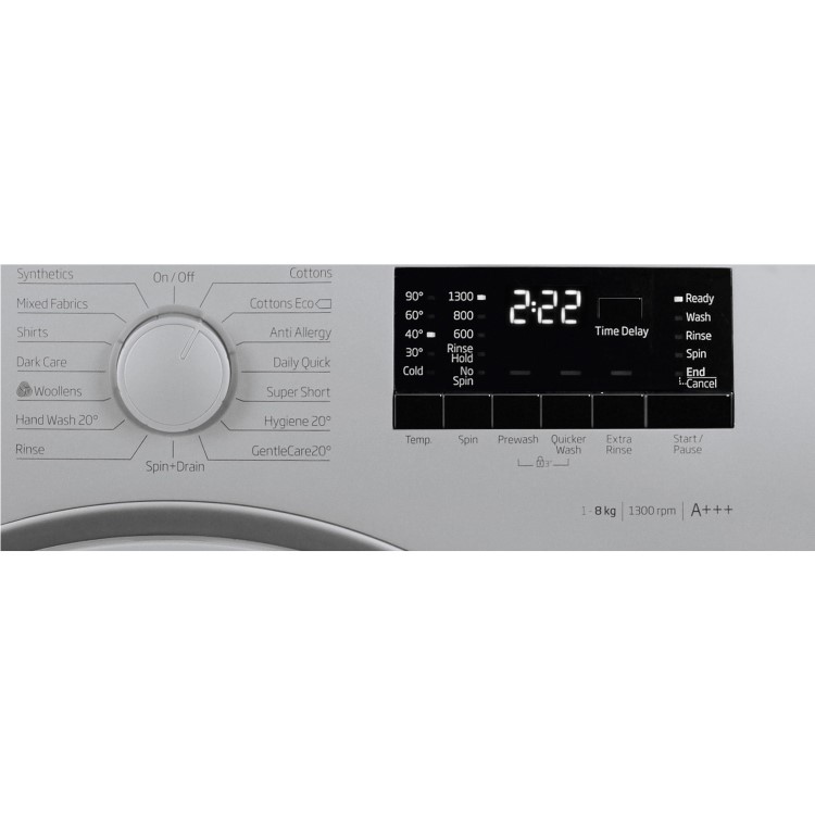 GRADE A2 - Beko WS832425S 8kg 1300rpm Freestanding Washing Machine - Silver