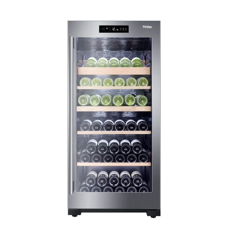 GRADE A1 - Haier WS92GDBI 92 Bottle Dual Control Wine Cooler