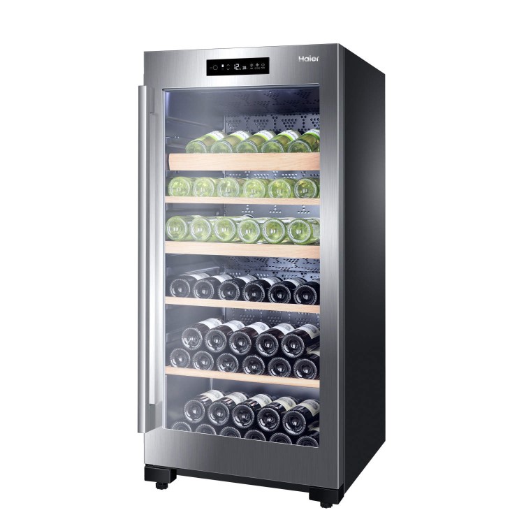 GRADE A1 - Haier WS92GDBI 92 Bottle Dual Control Wine Cooler
