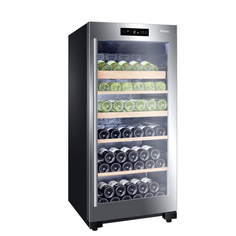 GRADE A1 - Haier WS92GDBI 92 Bottle Dual Control Wine Cooler