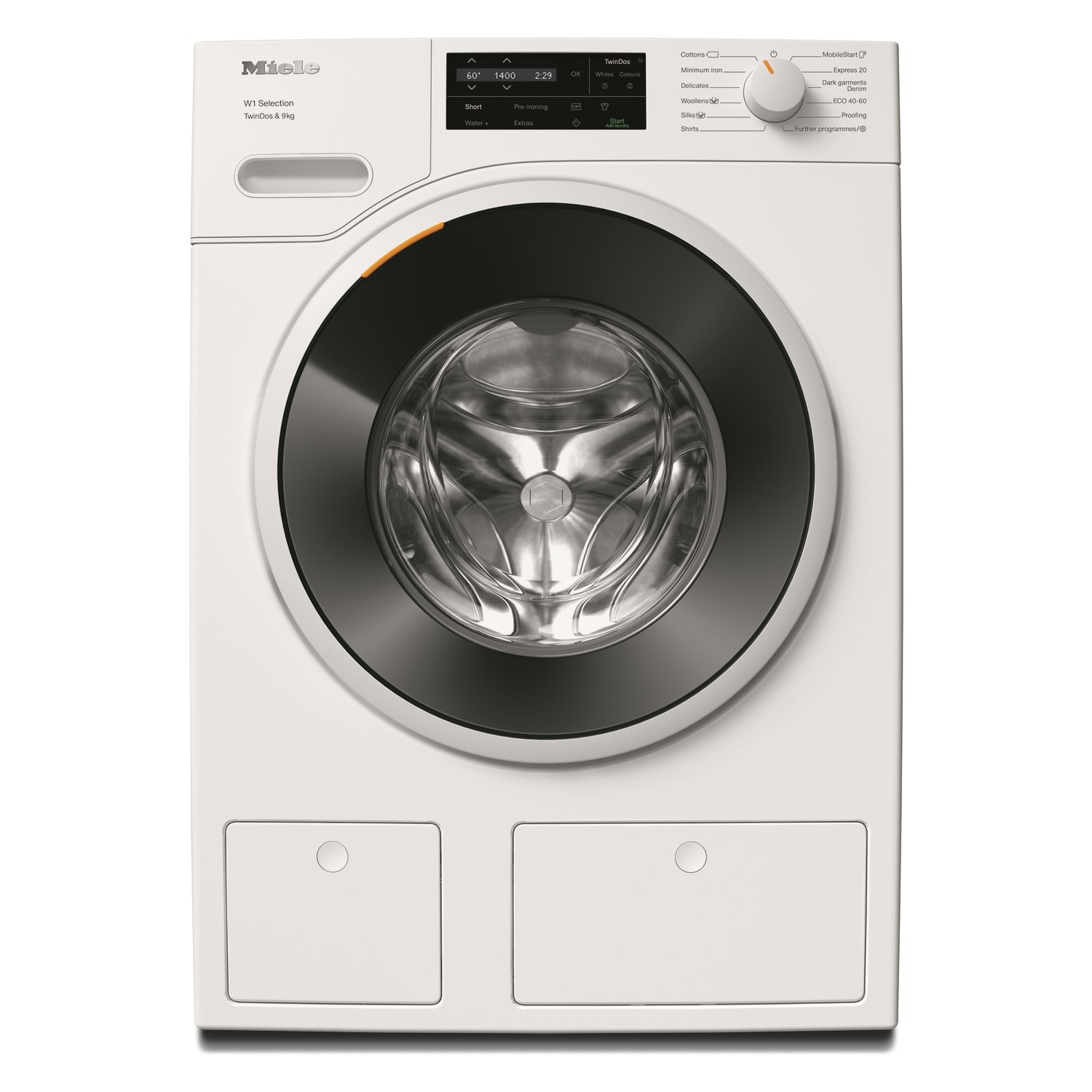 Miele W1 WSG663 Wifi Connected 9Kg Washing Machine with 1400 rpm - White - A Rated