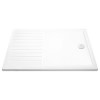 Claristone White Walk in Shower Tray with Drying Area &amp; waste - 1700 x 800mm