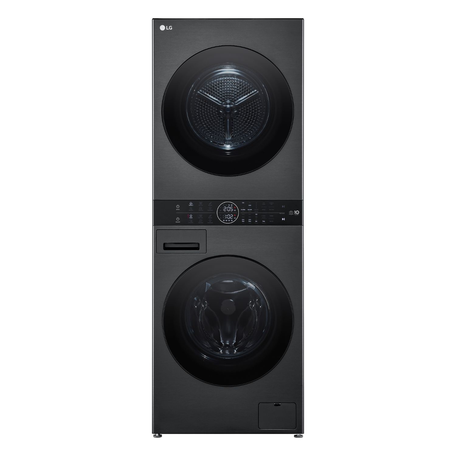 LG WashTower 12kg Wash 10kg Dry 1400rpm Stacked Washer Dryer - Black