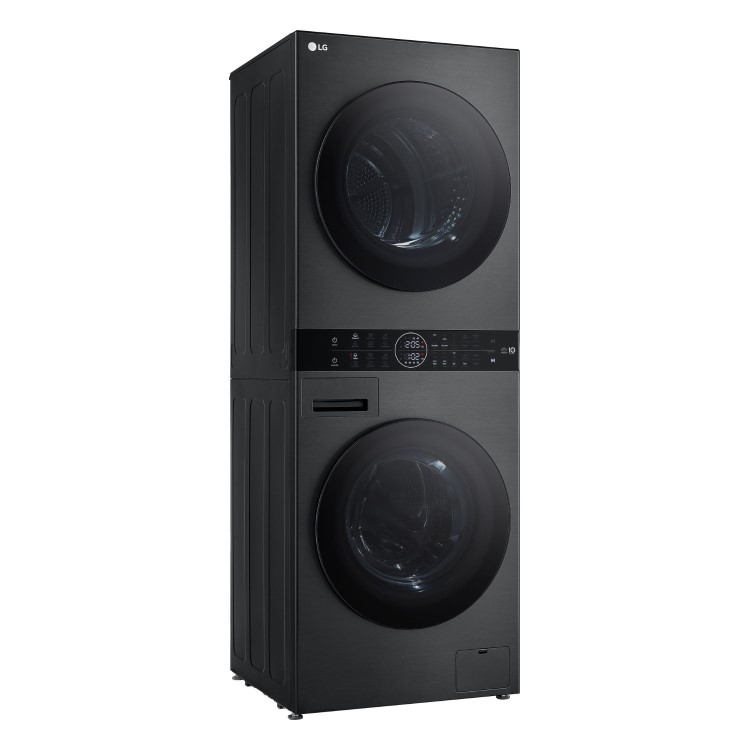 LG WashTower 12kg Wash 10kg Dry 1400rpm Stacked Washer Dryer - Black