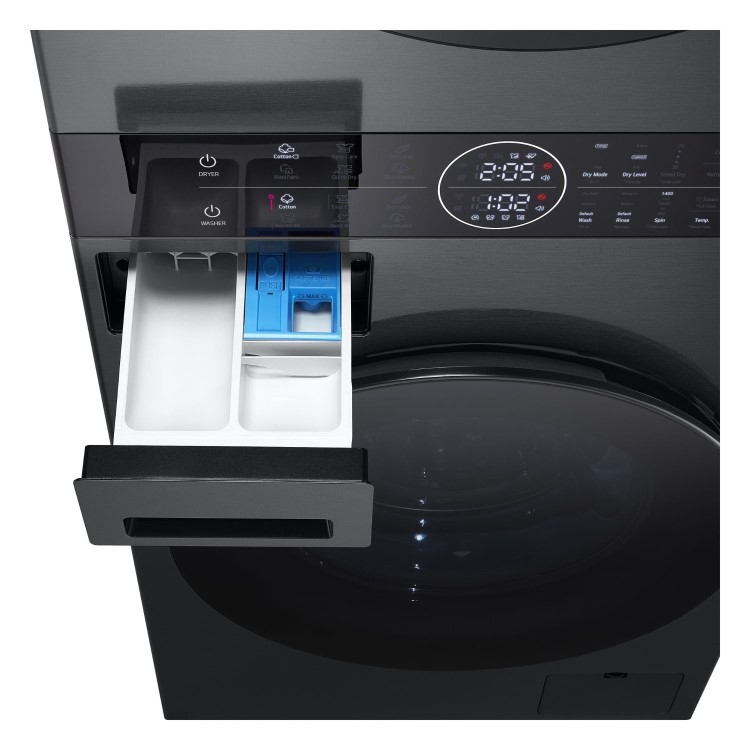 LG WashTower 12kg Wash 10kg Dry 1400rpm Stacked Washer Dryer - Black