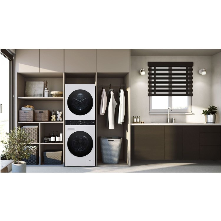 LG WashTower 12kg Wash 10kg Dry 1400rpm Stacked Washer Dryer - White