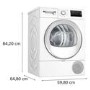 Bosch Series 4 8kg Heat Pump Tumble Dryer - White