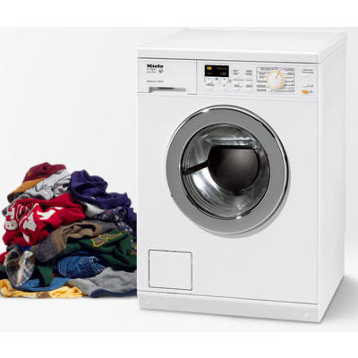 GRADE A3 - Heavy cosmetic damage - Miele WT2780 5.5kg Freestanding Washer Dryer - White