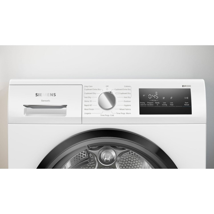 Siemens iQ300 8kg Condenser Tumble Dryer - White
