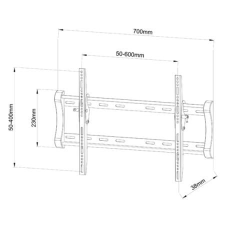 Vivanco 33390 Tilting Wall Bracket - Up to 55 Inch