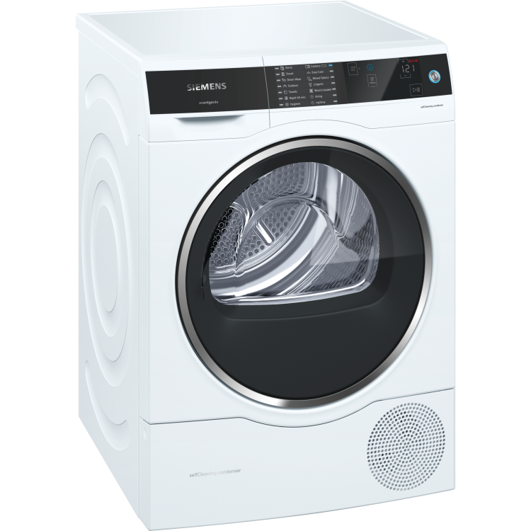Siemens WT7UH640GB iSensoric selfCleaning Freestanding Condenser Tumble Dryer With Heat Pump 8kg White