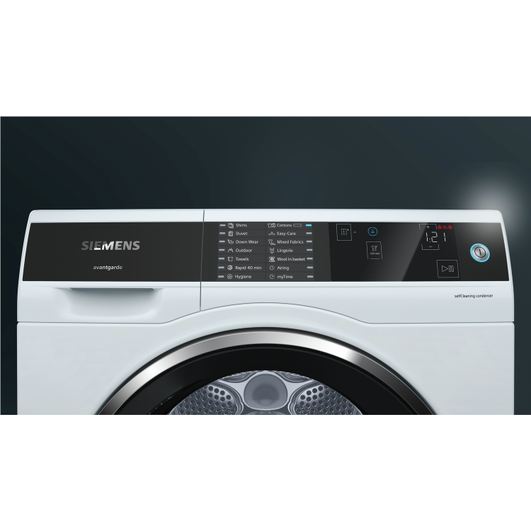 Siemens WT7UH640GB iSensoric selfCleaning Freestanding Condenser Tumble Dryer With Heat Pump 8kg White
