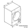 Siemens WT7UH640GB iSensoric selfCleaning Freestanding Condenser Tumble Dryer With Heat Pump 8kg White