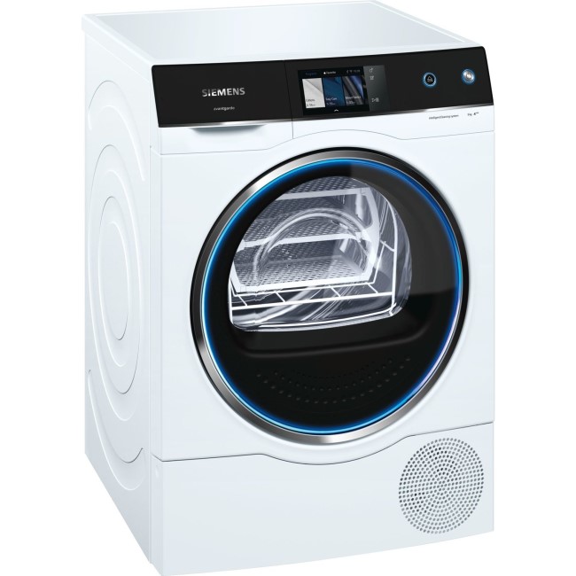 Siemens WT7XH940GB 9kg Condenser Tumble Dryer With Heat Pump - White