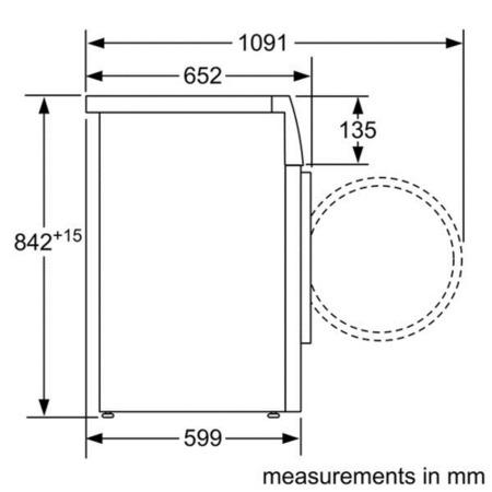 GRADE A2 - Light cosmetic damage - Bosch WTB84200GB 8kg Freestanding Condenser Tumble Dryer White