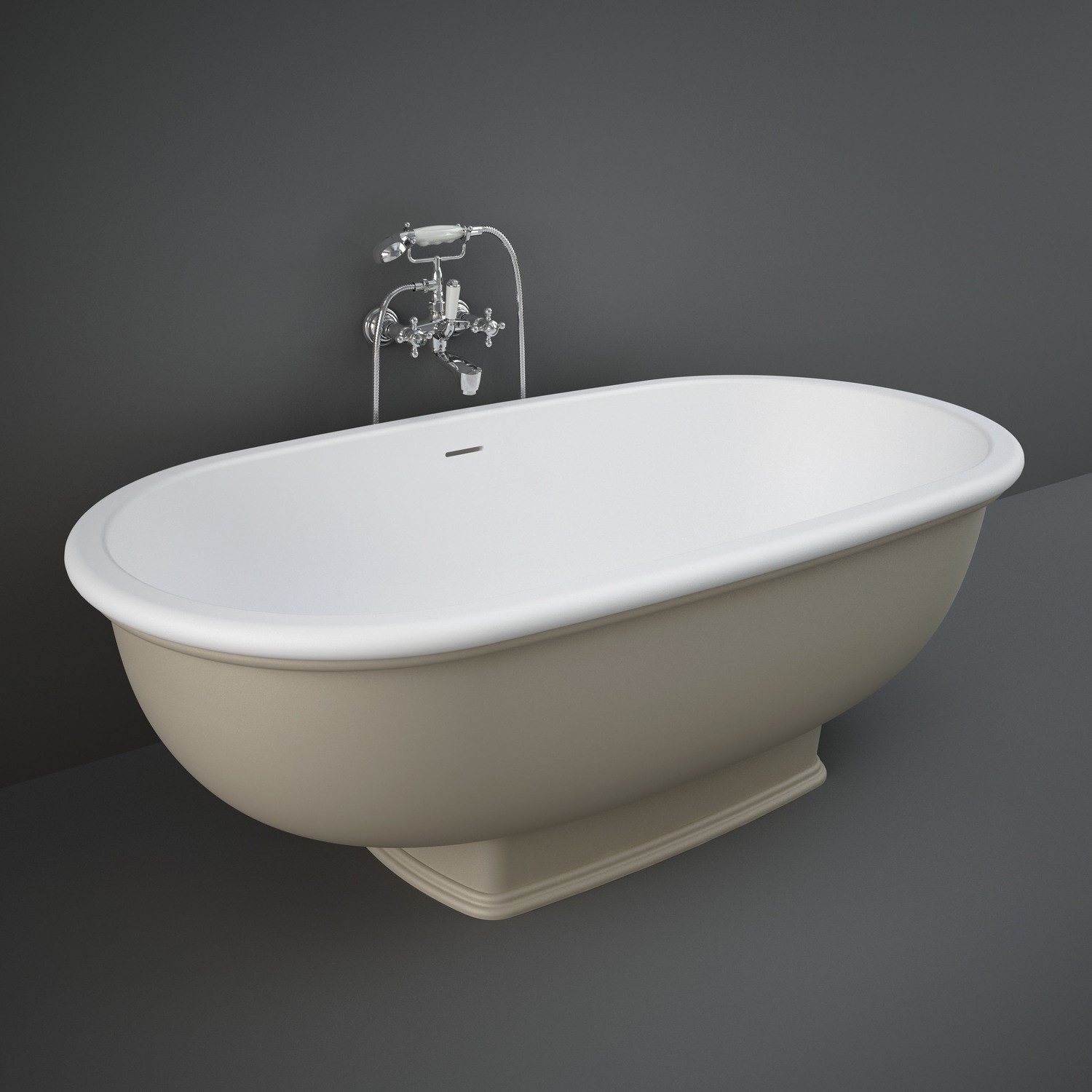 Cappucino Freestanding Double Ended Bath 1560 x 810mm - RAK Ceramics