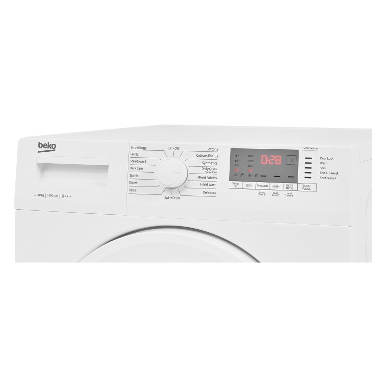 GRADE A2 - Beko WTG1041B1W 10kg 1400rpm Freestanding Washing Machine With 28 Min Quick Wash - White