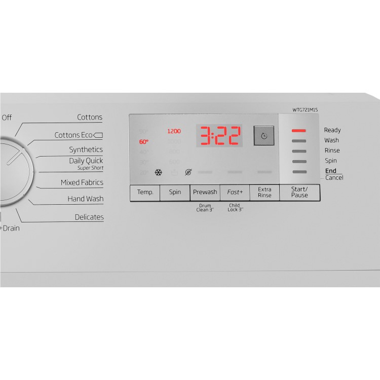 Beko WTG721M1S 7kg 1200rpm Freestanding Washing Machine - Silver