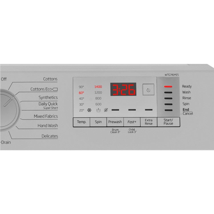 Beko WTG741M1S Excellence 7kg 1400rpm Freestanding Washing Machine - Silver