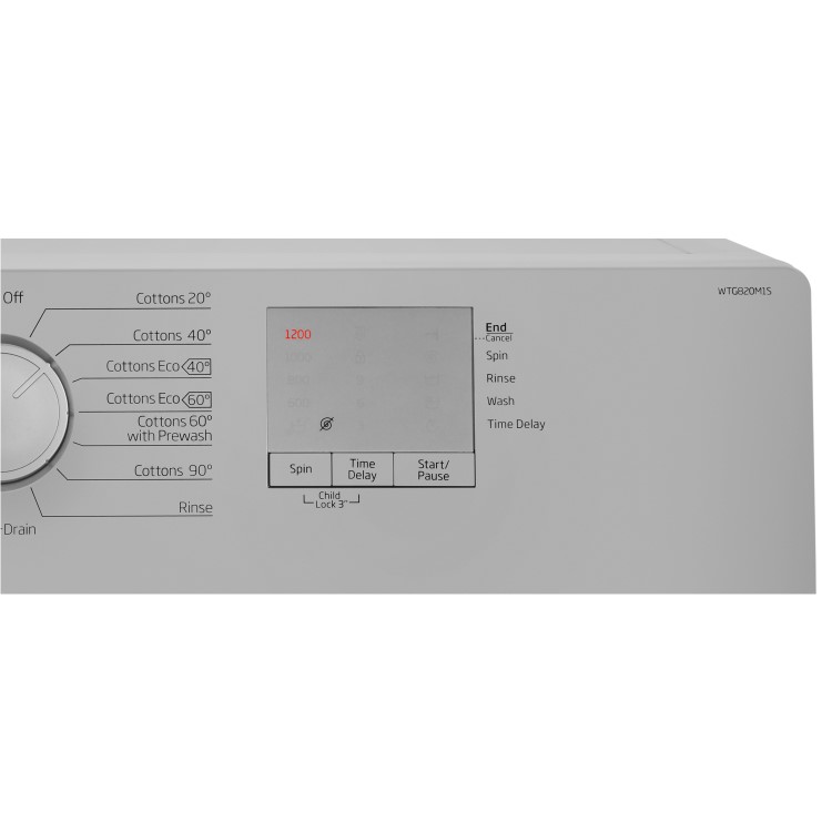 Beko WTG820M1S 8kg 1200prm Freestanding Washing Machine - Silver
