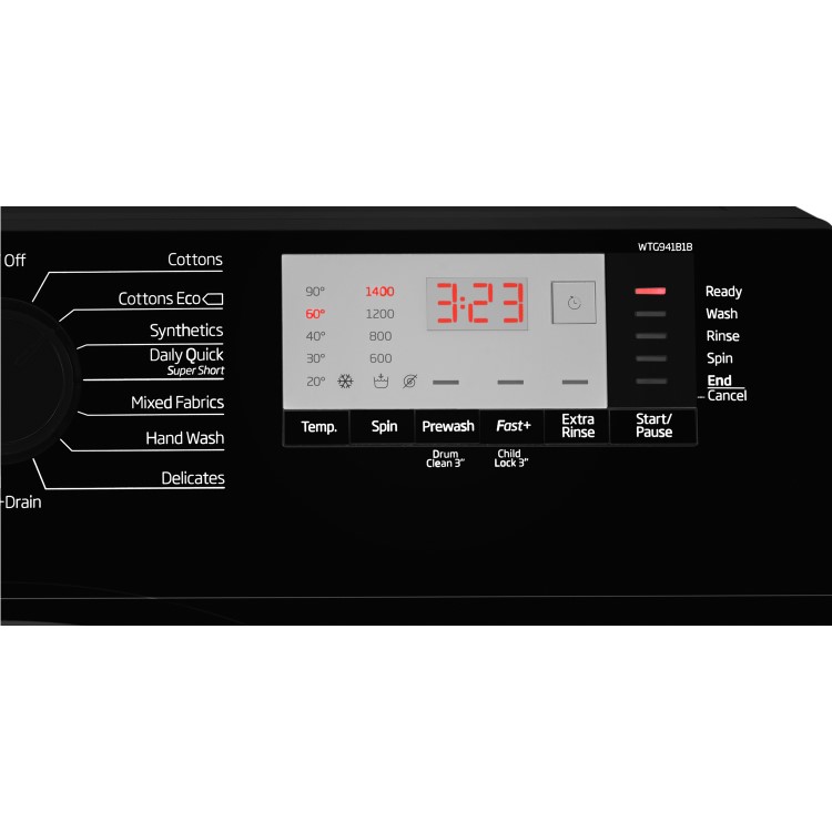 Beko WTG941B1B 9kg 1400rpm Freestanding Washing Machine - Black