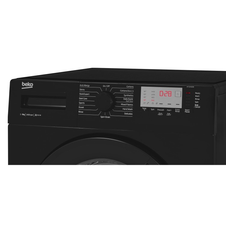 GRADE A2 - Beko WTG941B3B 9kg 1400rpm Freestanding Washing Machine With 28 Min Quick Wash - Black