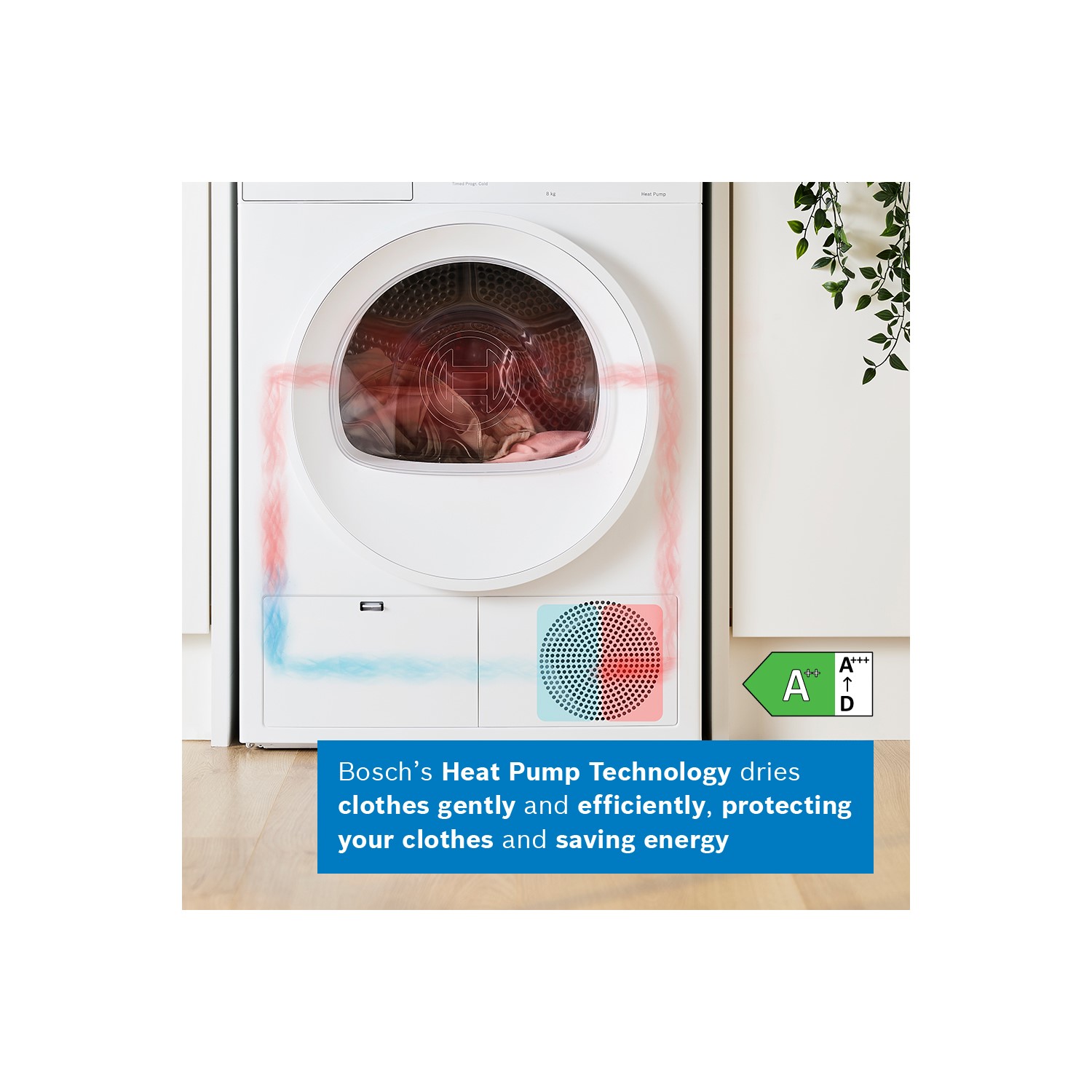 Bosch WTH85225GB Series 4 8kg Heat Pump Tumble Dryer - White Bosch WTH85225GB Series 4 8kg Heat Pump Tumble Dryer - White