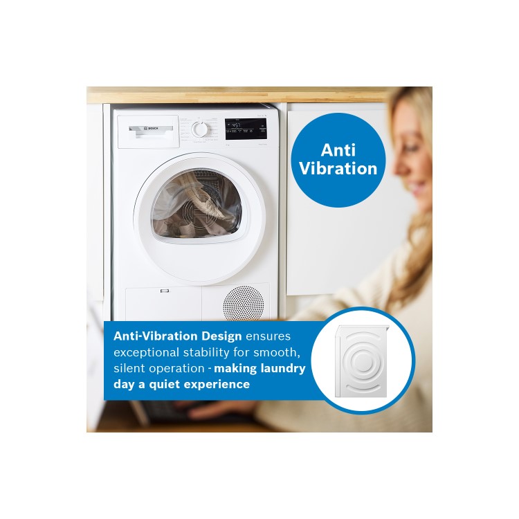 Refurbished Bosch Series 4 8kg Heat Pump Tumble Dryer - White