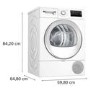 Bosch Series 4 8kg Heat Pump Tumble Dryer - White