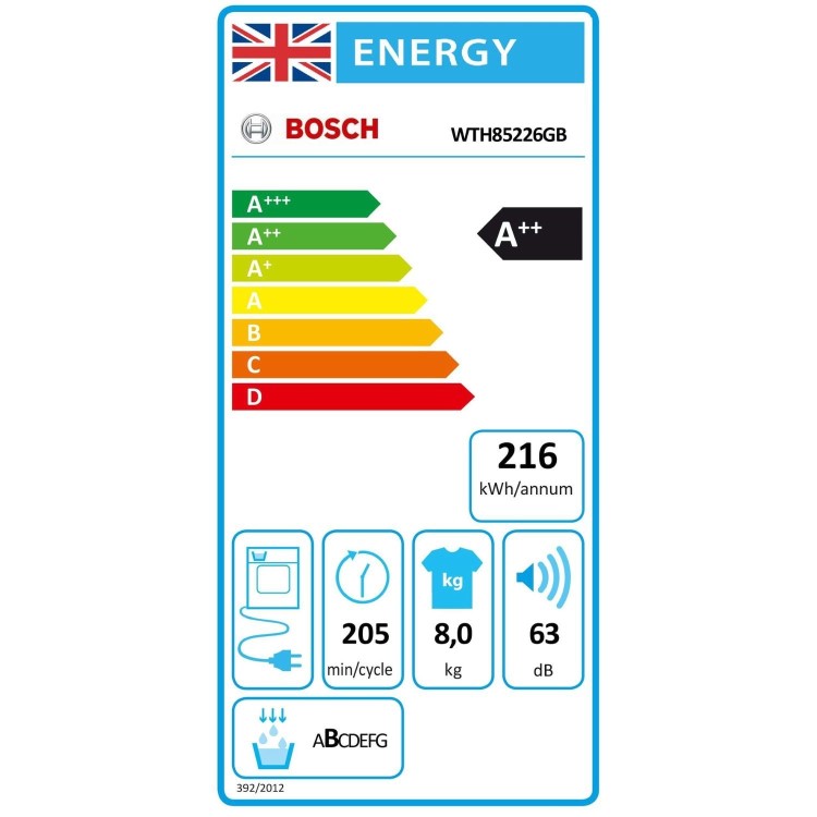 Refurbished Bosch Series 4 8kg Heat Pump Tumble Dryer - White
