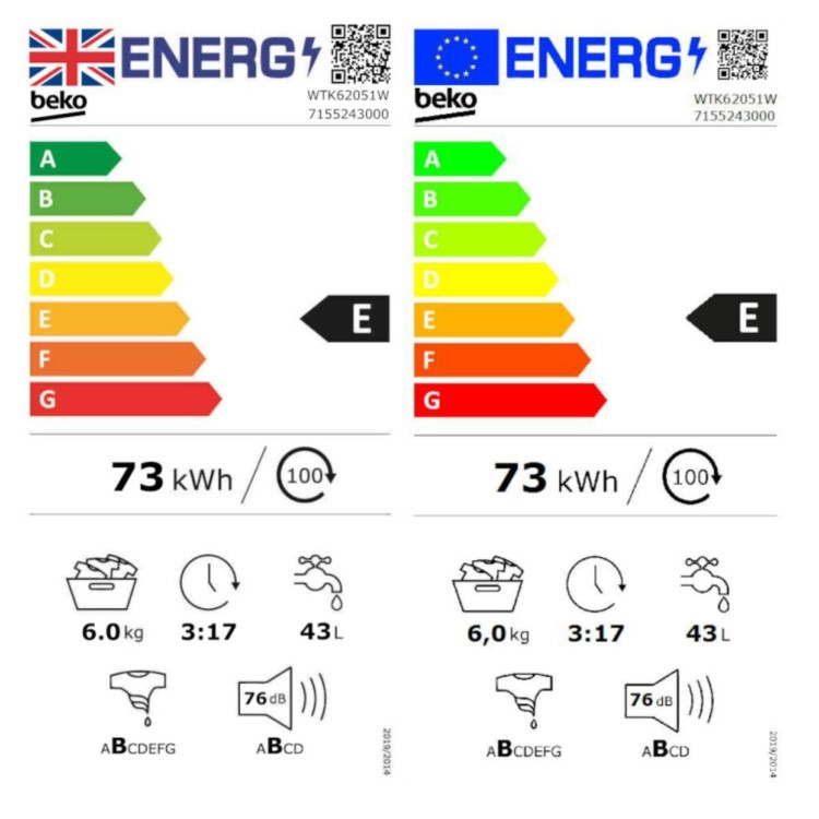 Beko WTK62051W 6kg 1200rpm Freestanding Washing Machine - White