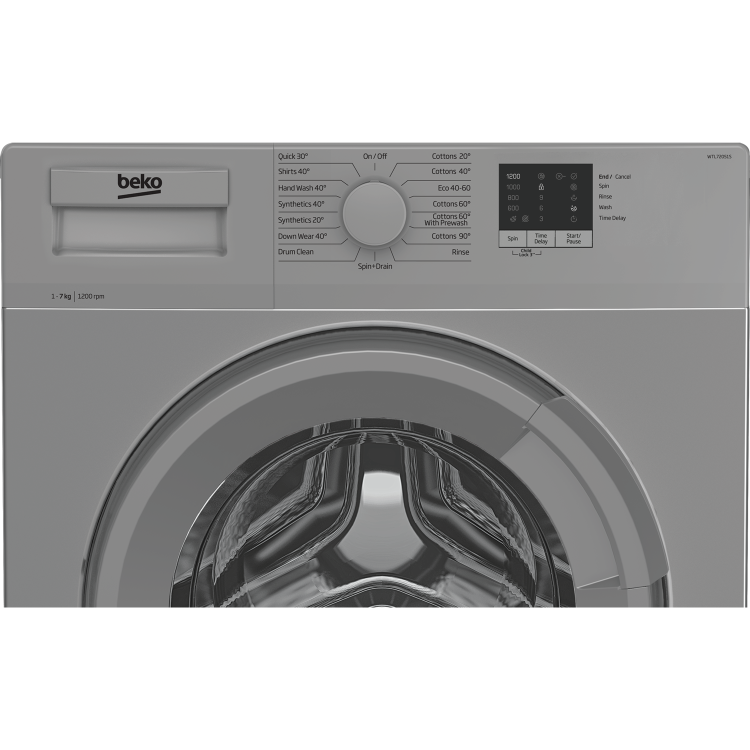 Beko WTL72051S 7kg 1200rpm Freestanding Washing Machine - Silver