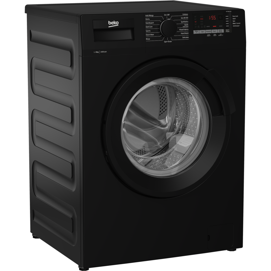 Beko WTL84151B 8kg 1400rpm Freestanding Washing Machine Black