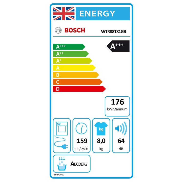 Bosch Serie 6 8kg Heat Pump Tumble Dryer - White
