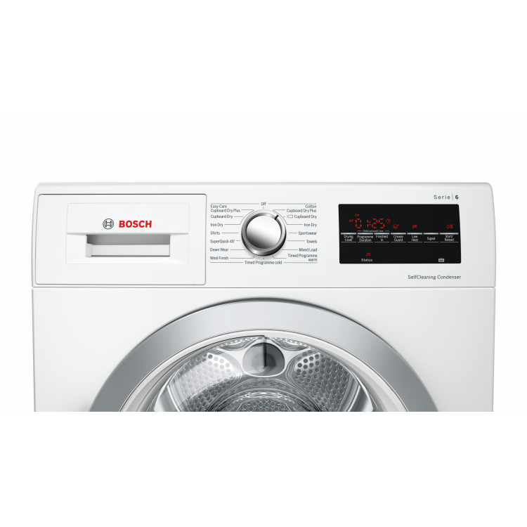 Bosch WTW85493GB Serie 6 8kg Freestanding Heat Pump Tumble Dryer White