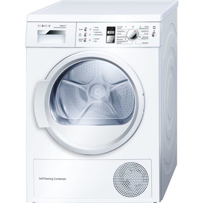 Bosch WTW863S1GB Exxcel 7kg Freestanding Heat Pump Tumble Dryer White