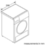 GRADE A2 - Bosch Serie 8 WTWH7561GB 9kg Freestanding Heat Pump Tumble Dryer - White