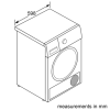 Refurbished Bosch Serie 6 WTWH7660GB Freestanding Condenser 9KG Tumble Dryer With Heat Pump White