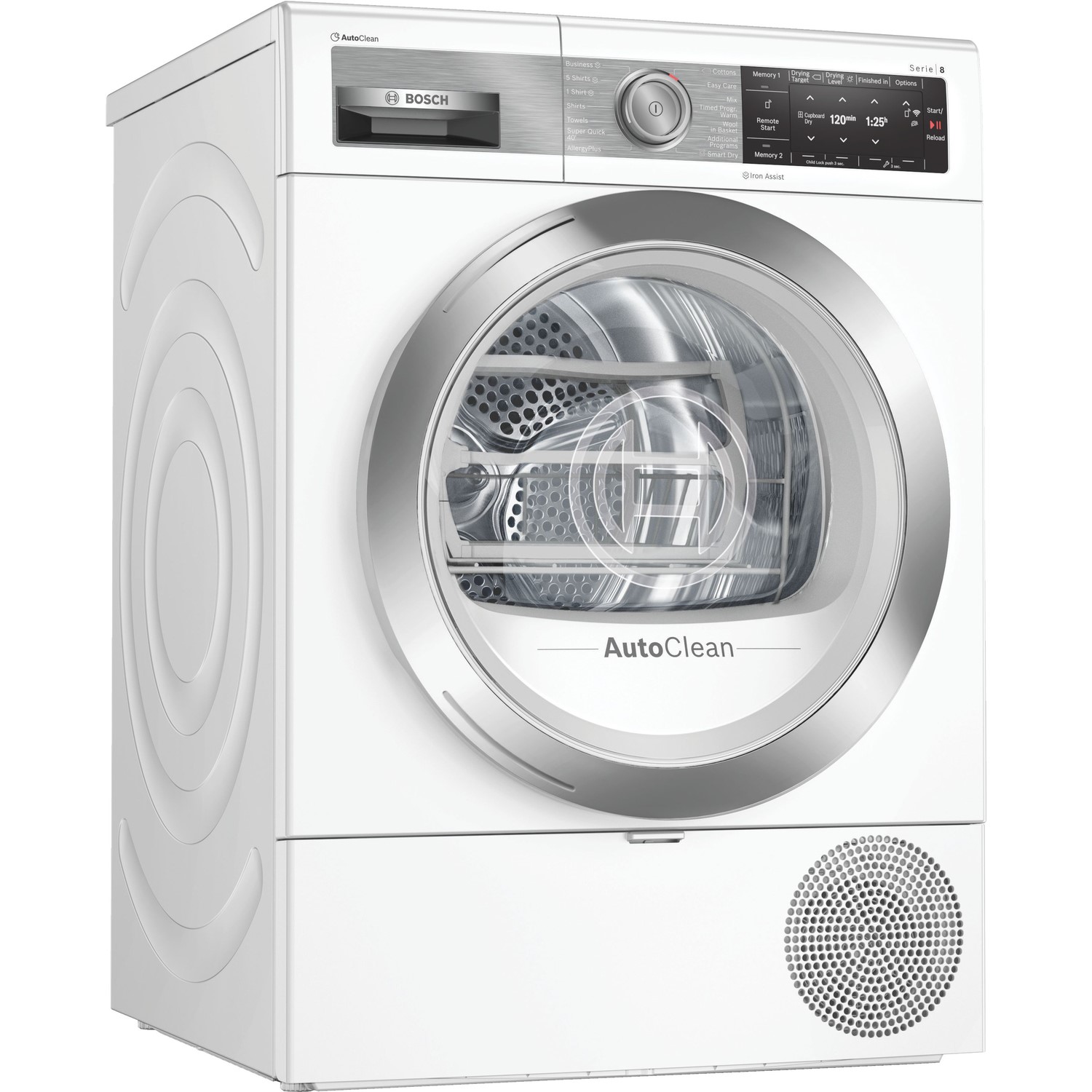 Refurbished Bosch Serie 8 WTX88EH9GB Freestanding Heat Pump 9KG Tumble Dryer White