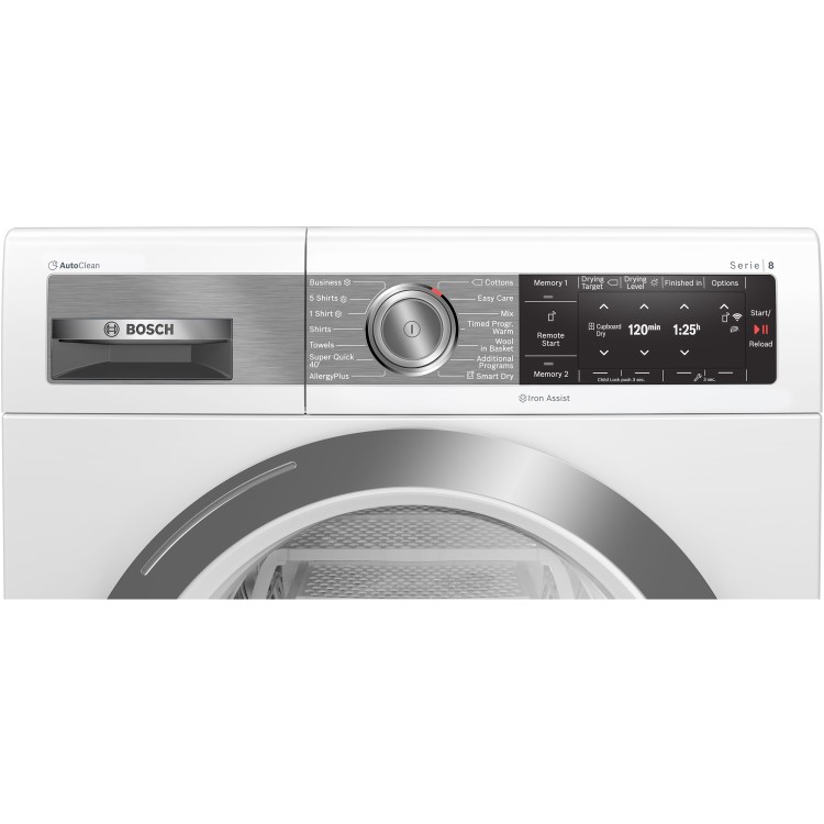 Bosch Series 8 9kg Freestanding Heat Pump Tumble Dryer - White