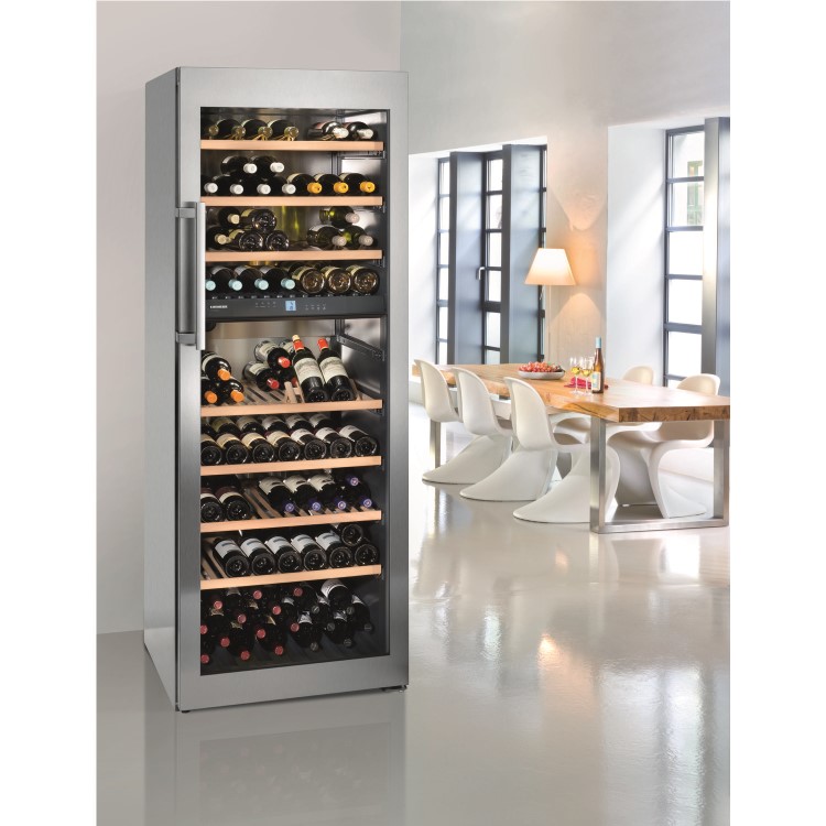 Liebherr Vinidor 192x70cm Two Zone Wine Cabinet In Stainless Steel