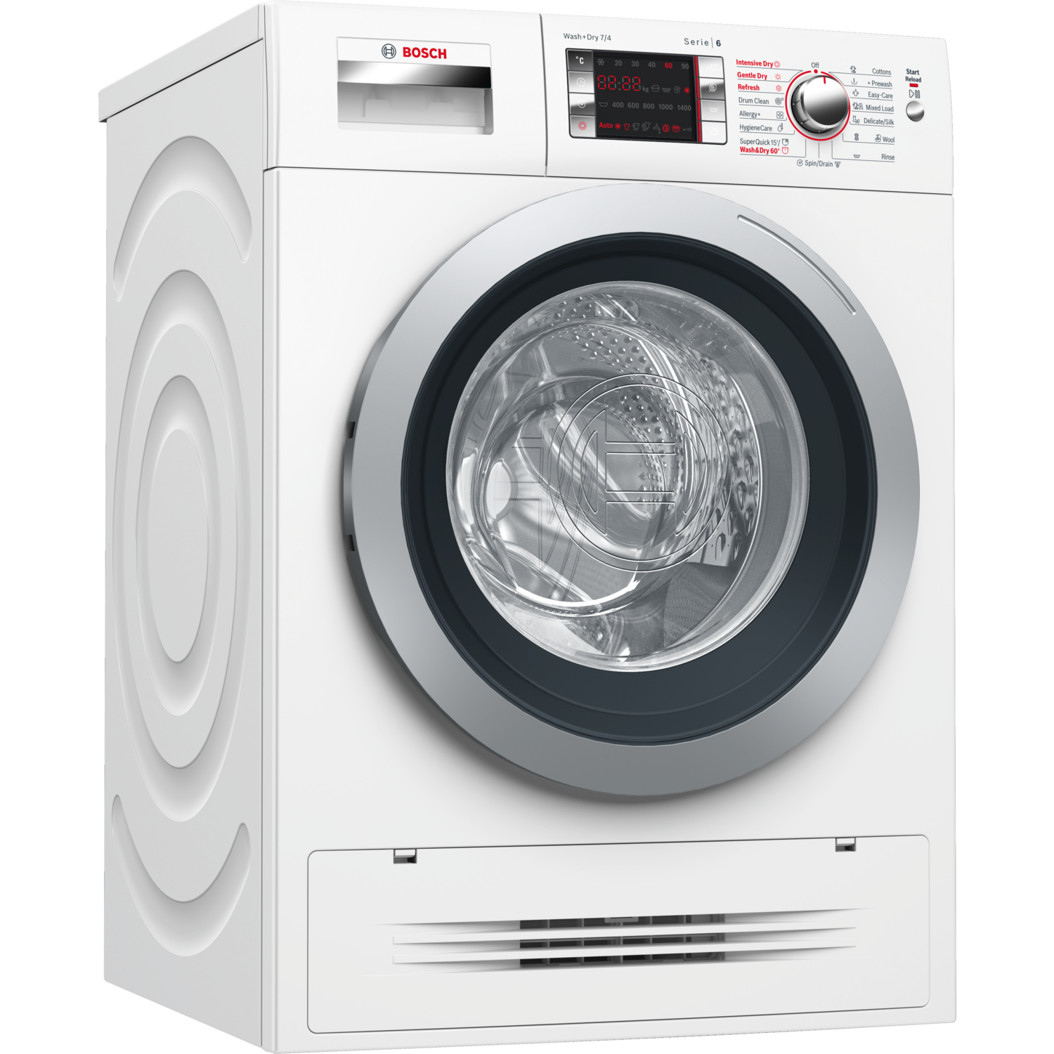 Bosch Wvh28424gb Serie 6 7kg Wash 4kg Dry 1400rpm Freestanding Washer Dryer White Appliances Direct