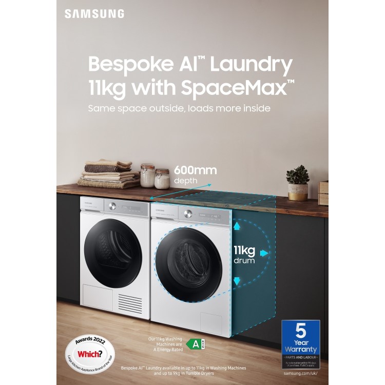 Samsung Series 6+ 11kg 1400rpm Washing Machine - Black