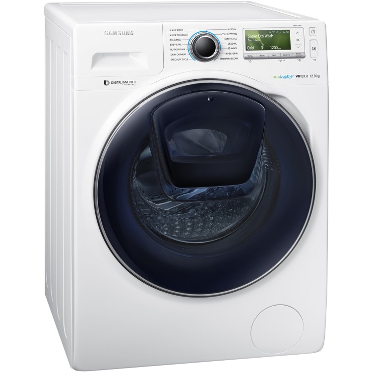 Samsung WW12K8412OW EcoBubble Addwash 12kg 1400rpm Freestanding Washing Machine-White