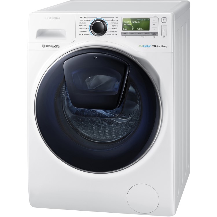 Samsung WW12K8412OW EcoBubble Addwash 12kg 1400rpm Freestanding Washing Machine-White
